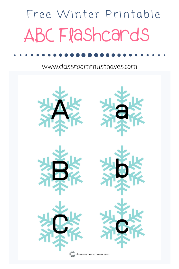 free winter abc flashcards - classroom must haves